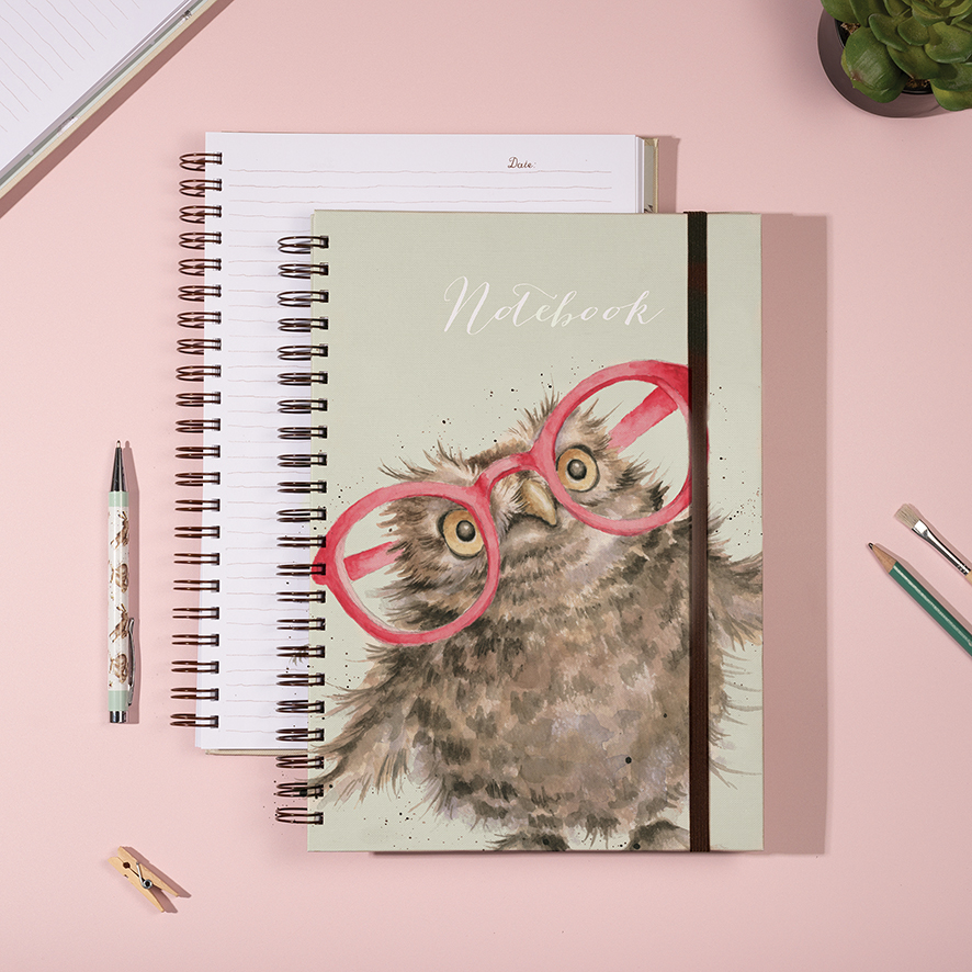 Wrendale Designs Spectacular Large Notebook, Owl image number null